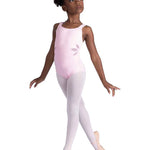 Floral Cutout Leotard Pink front view