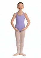 Floral Tank Leotard Lilac front view