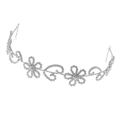 Flower And Leaves Vine Crystal front view