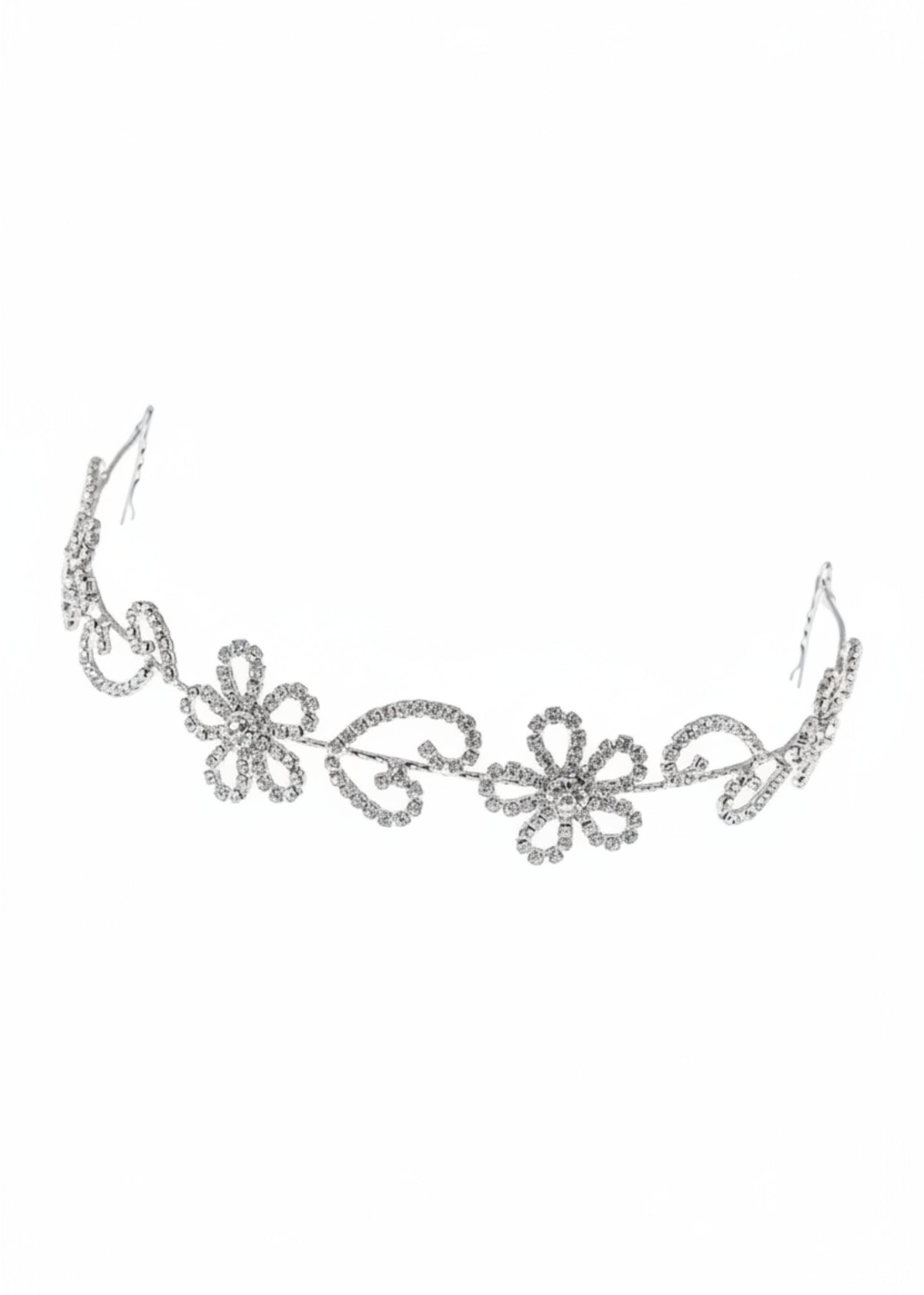 Flower And Leaves Vine Crystal front view