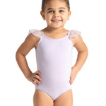 Flutter Sleeve Leotard Lavender front view