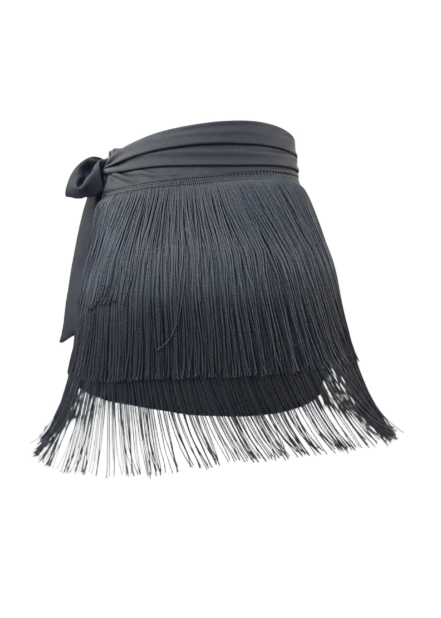 Fringe Ballroom Skort Black front view