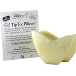 Pillows for Pointes Gel Tip Toe Pillows, packaging front view showing polyester toe cushions beside insert card