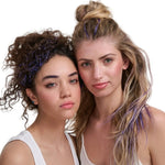 Hally Hair Glitter Hair Shade Stix in Lavender, lifestyle view showing sparkling streaks in hair