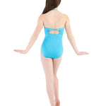 Camisole Halter Leotard Turquoise back view