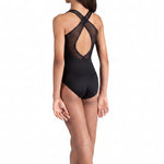 Halter Leotard Black back view