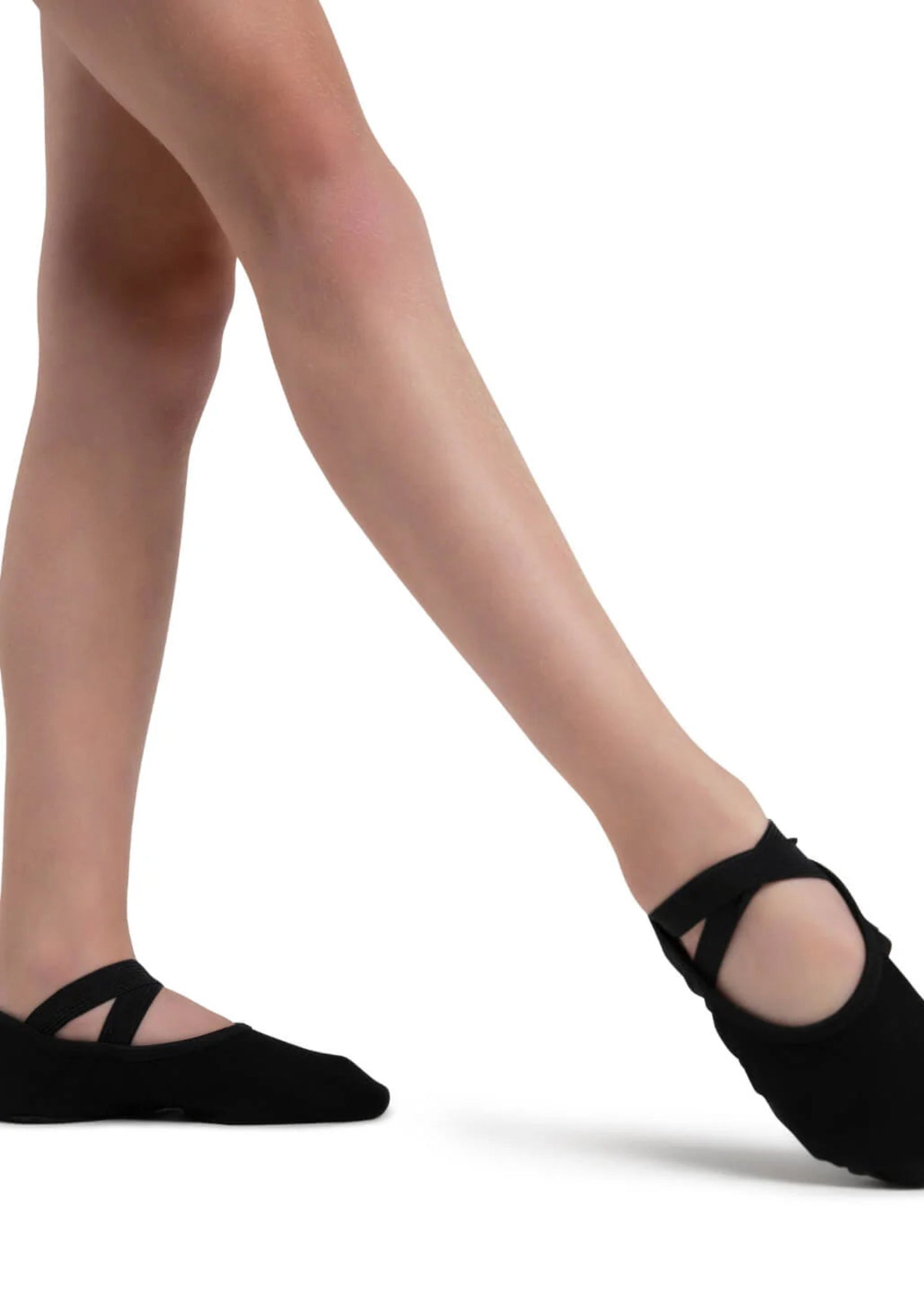 Hanami Canvas Ballet Shoe Black front view