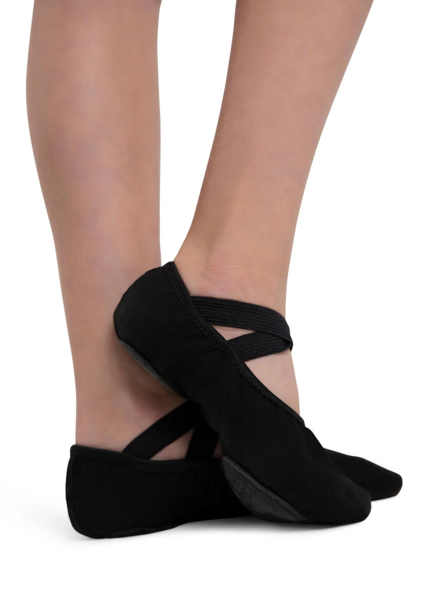 Hanami Canvas Ballet Shoe Black lateral side view
