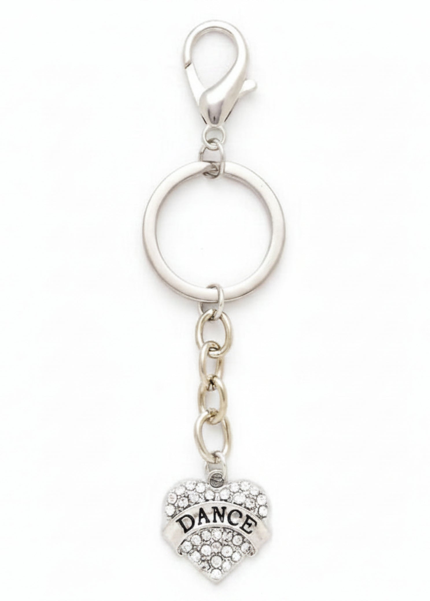Heart Dance Keychain Crystal front view