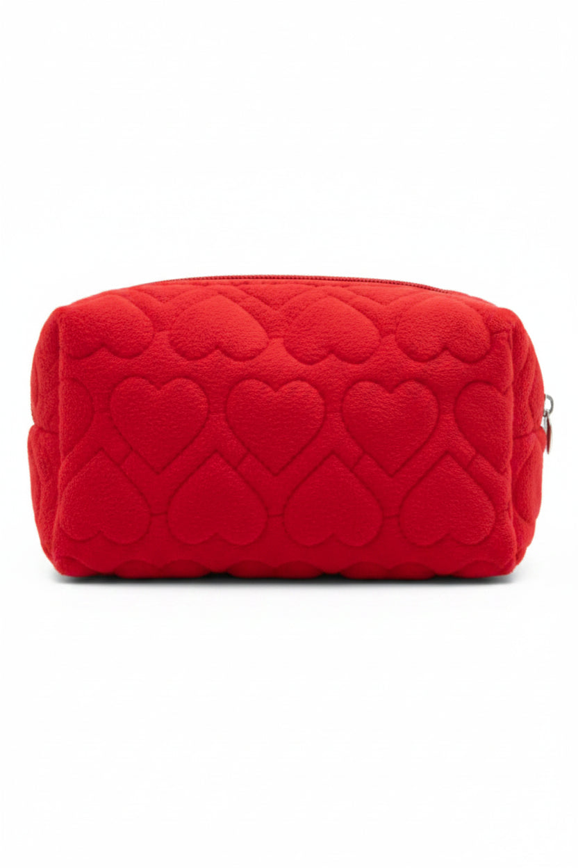 Heart Pouch Red back view