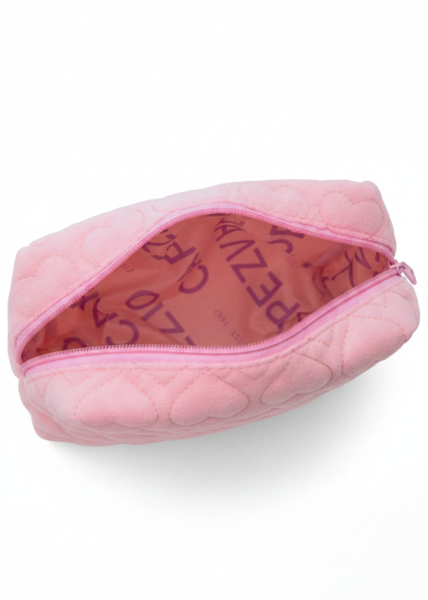 Heart Pouch Pink interior view