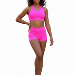 Heartline Bra Top Neon Pink front view