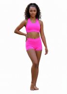 Heartline Bra Top Neon Pink front view