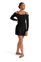 High-Low Skirt Black front view