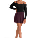 High-Low Skirt Merlot front view