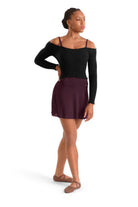 High-Low Skirt Merlot front view