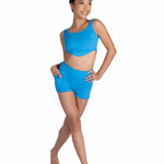 High Waist Short Caribbean Pop front view