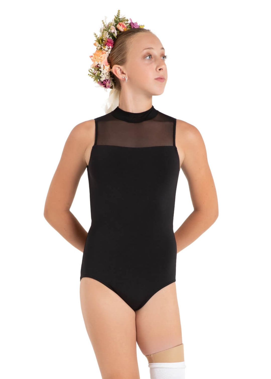 Hyacinth Leotard Black front view