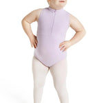 Zip Front Leotard Lavender front view