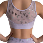 Luna Bra Top Lavender back view