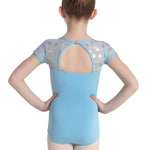 Papillon Leotard Light Blue back view