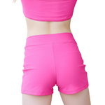 Icon Booty Short Neon Pink back view