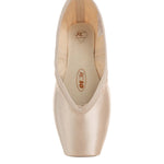 R Class Incande Pointe Shoe in Pink, top view showing single shoe with medium platform and RC50 insole