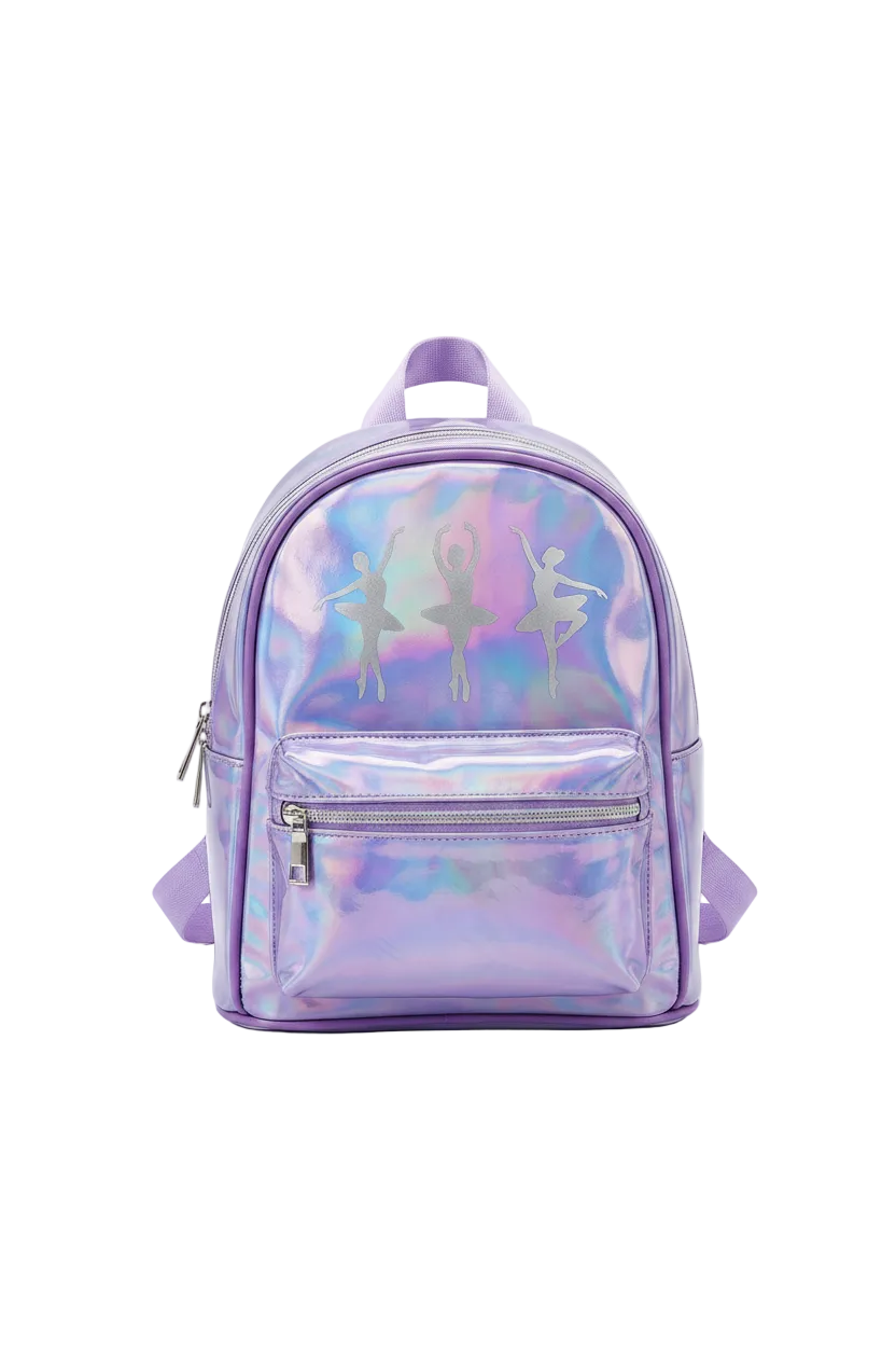 Iridescent Ballerina Backpack Lilac front view