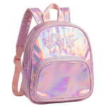Iridescent Ballerina Backpack Pink front view
