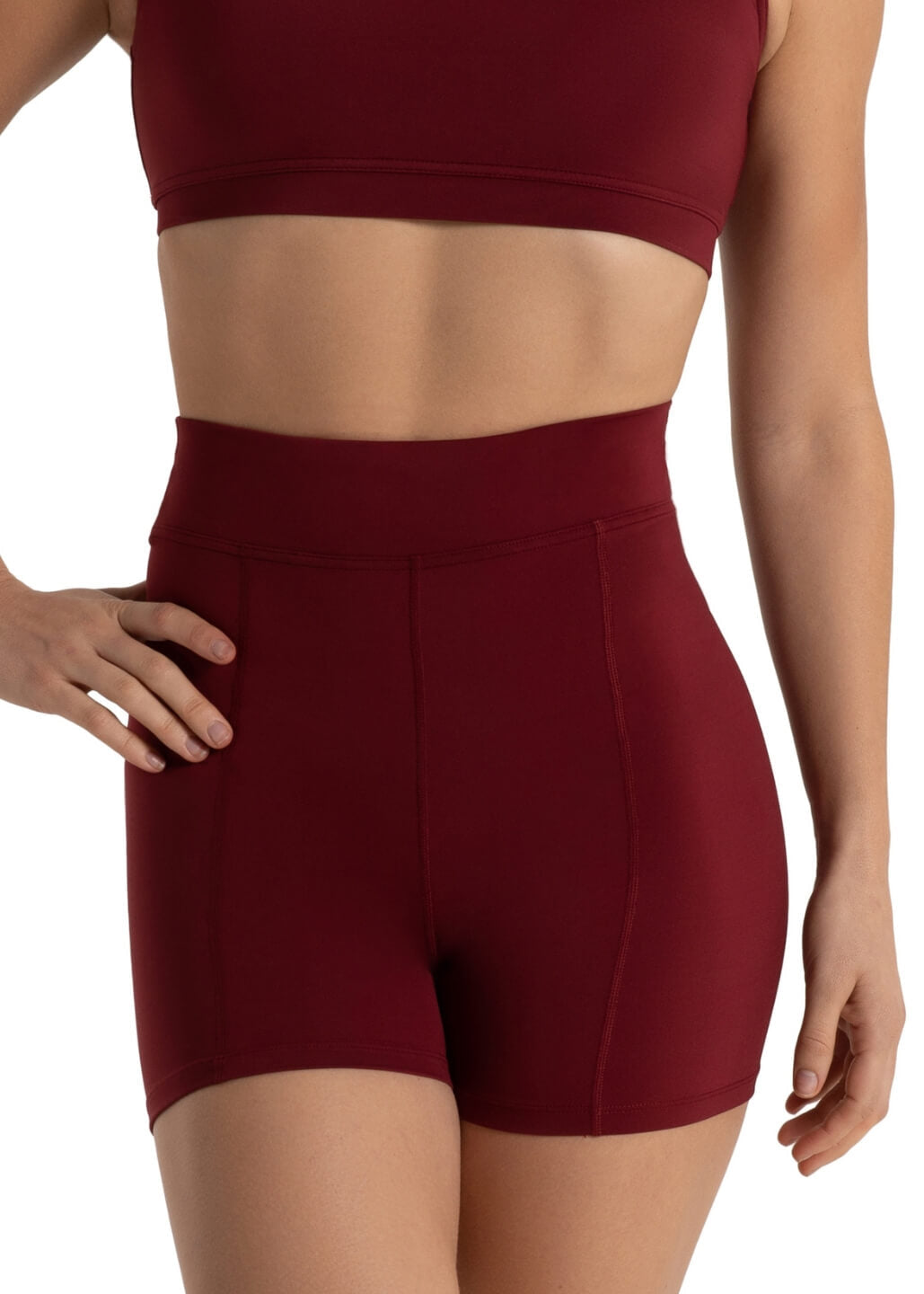Isabella Boy Short Cabernet front view
