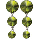 Graduated Drop Earrings Olivine