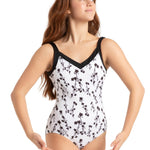 J'Adore Leotard Cascading Florals front view