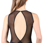 Jewel Neck Leotard Black back view