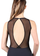 Jewel Neck Leotard Black back view