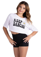 Keep Dancing Tee White front view