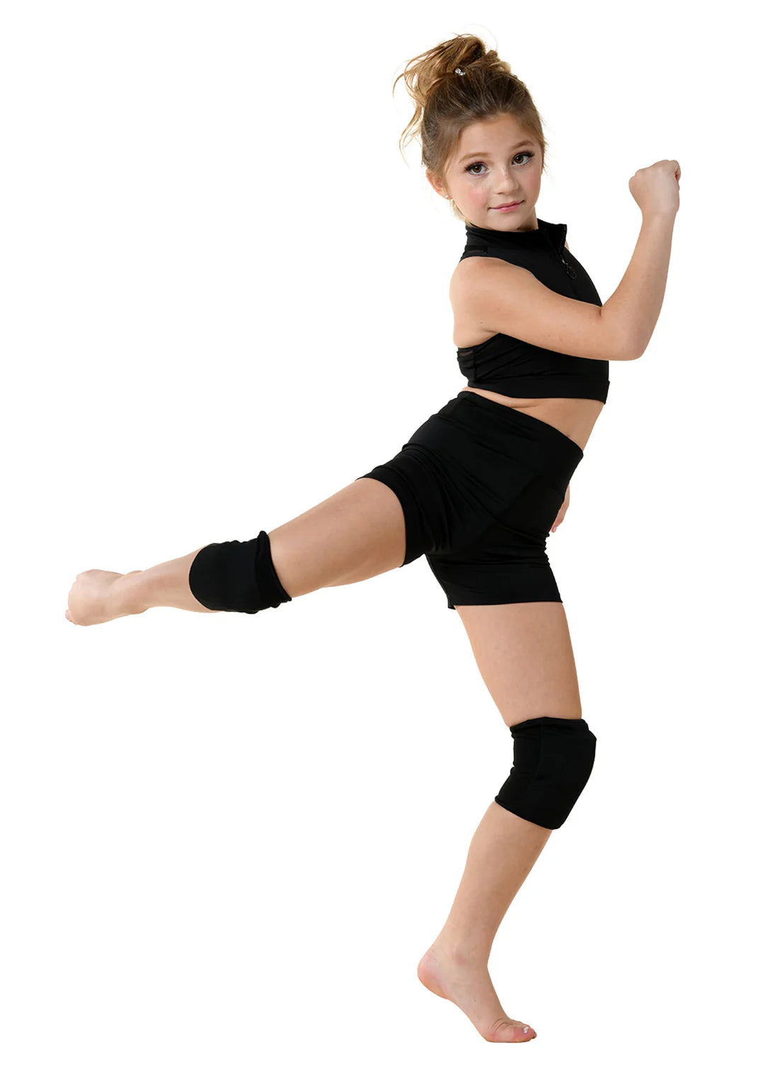 Knee Pads Black front view