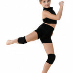 Knee Pads Black front view