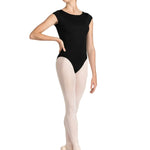 Miami Boat Neck Leotard Black front view