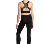 Kya Zip Front Crop Top Black back view