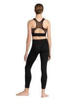 Kya Zip Front Crop Top Black back view