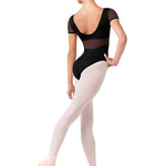 Cap Sleeve Leotard Black back view