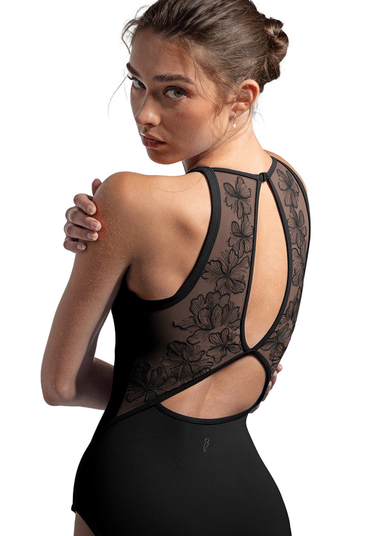Halter Leotard Black detail view