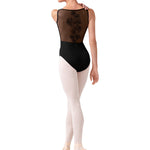 Boat Neck Leotard Black back view