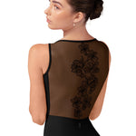 Boat Neck Leotard Black detail view