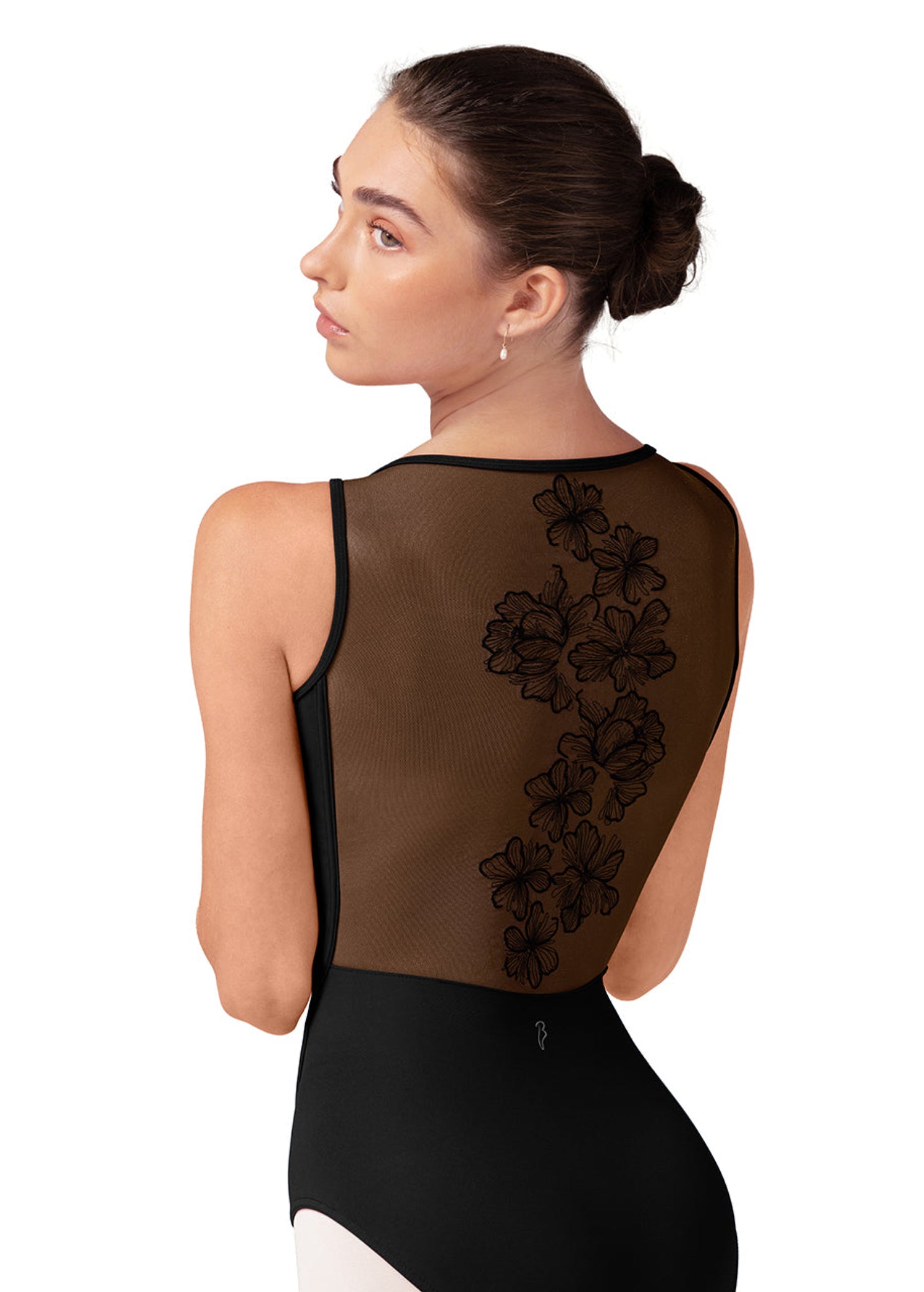 Boat Neck Leotard Black detail view