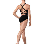 Halter Leotard Black back view