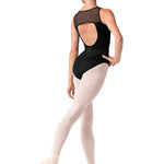 Square Neck Leotard Black back view