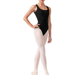 Square Neck Leotard Black front view