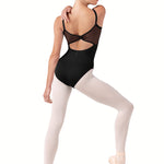 Mesh Camisole Leotard Black back view