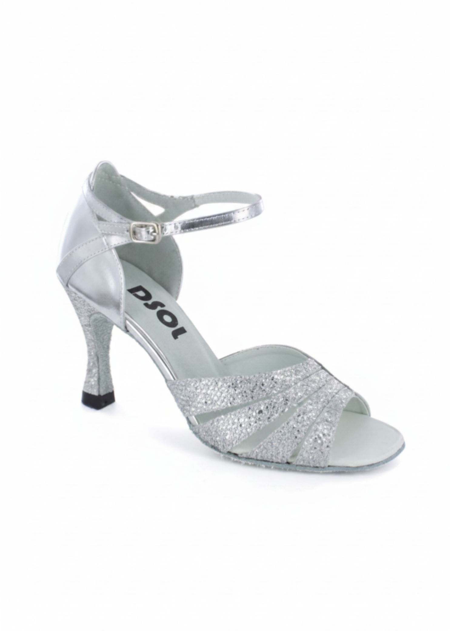 Silver Sparkle Sandal side view